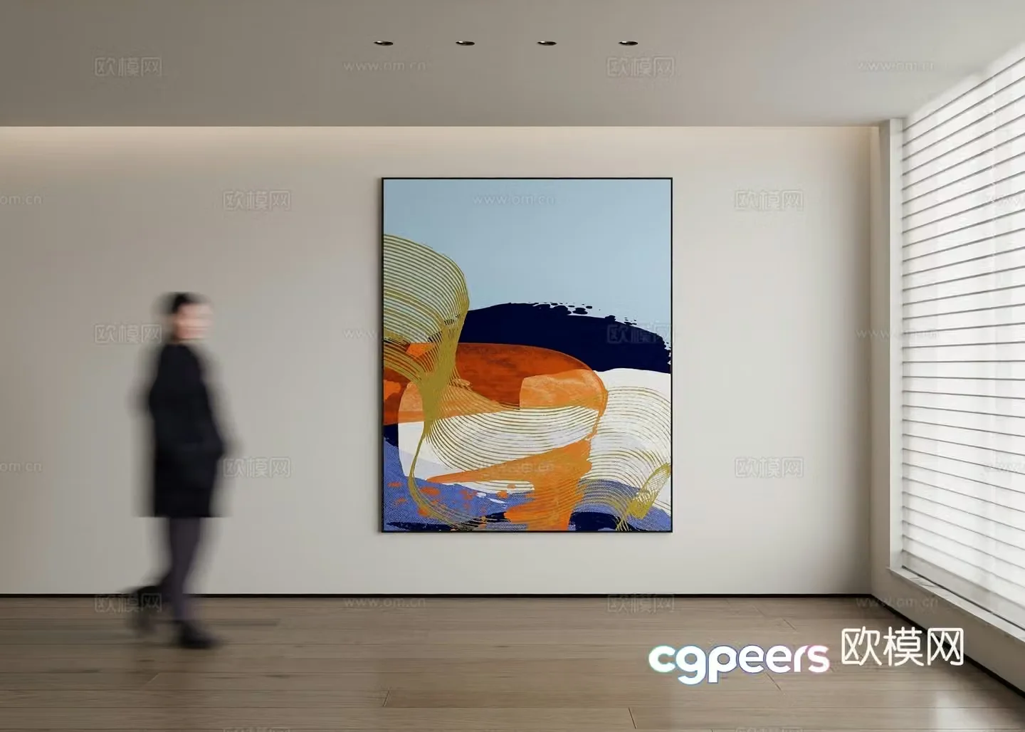 Modern decorative painting 3d model