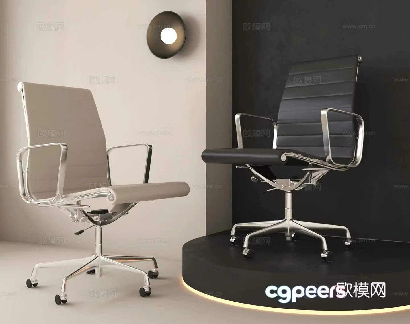 swivel chair office chair chair 3d model