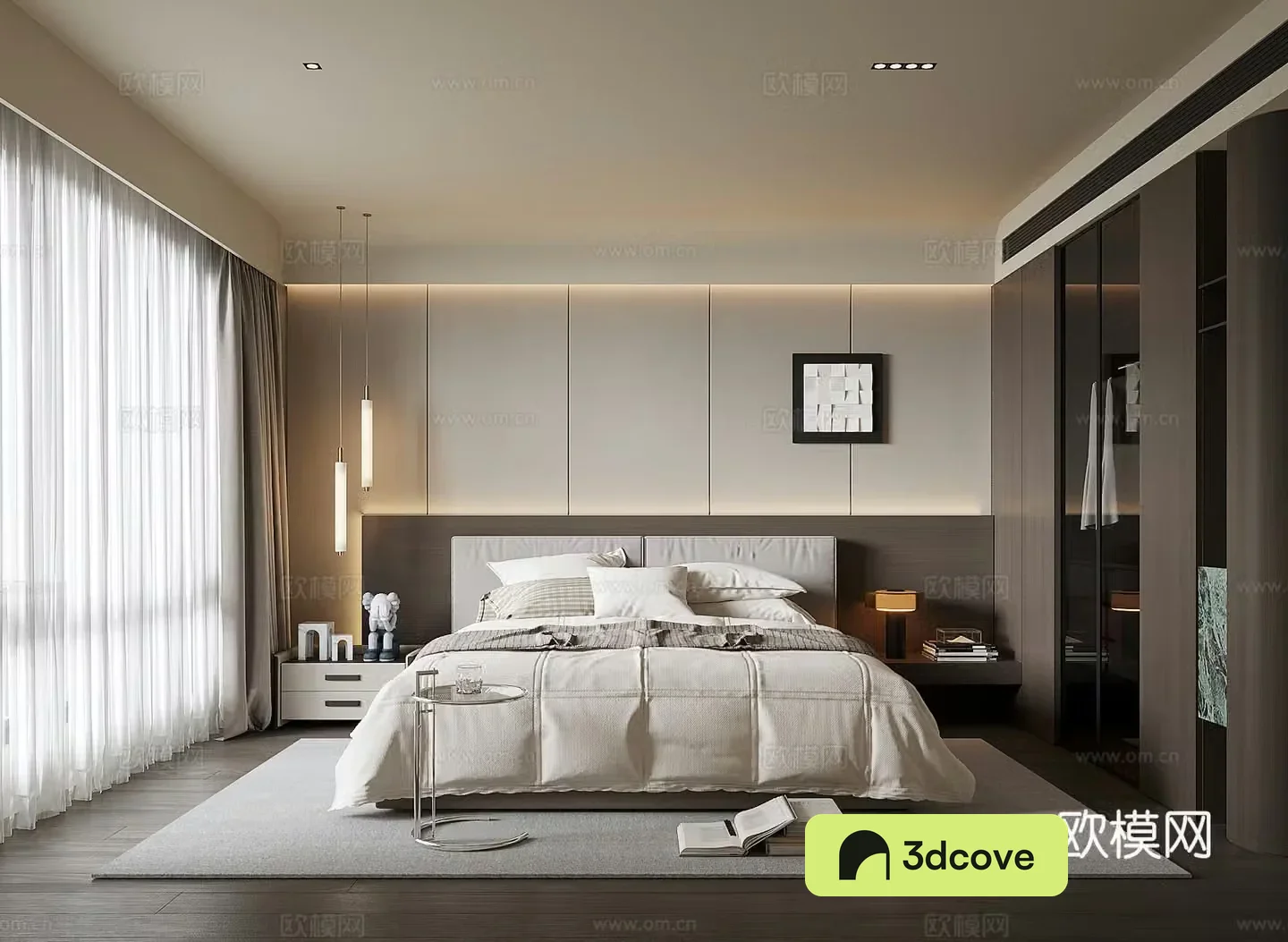 Modern home bedroom