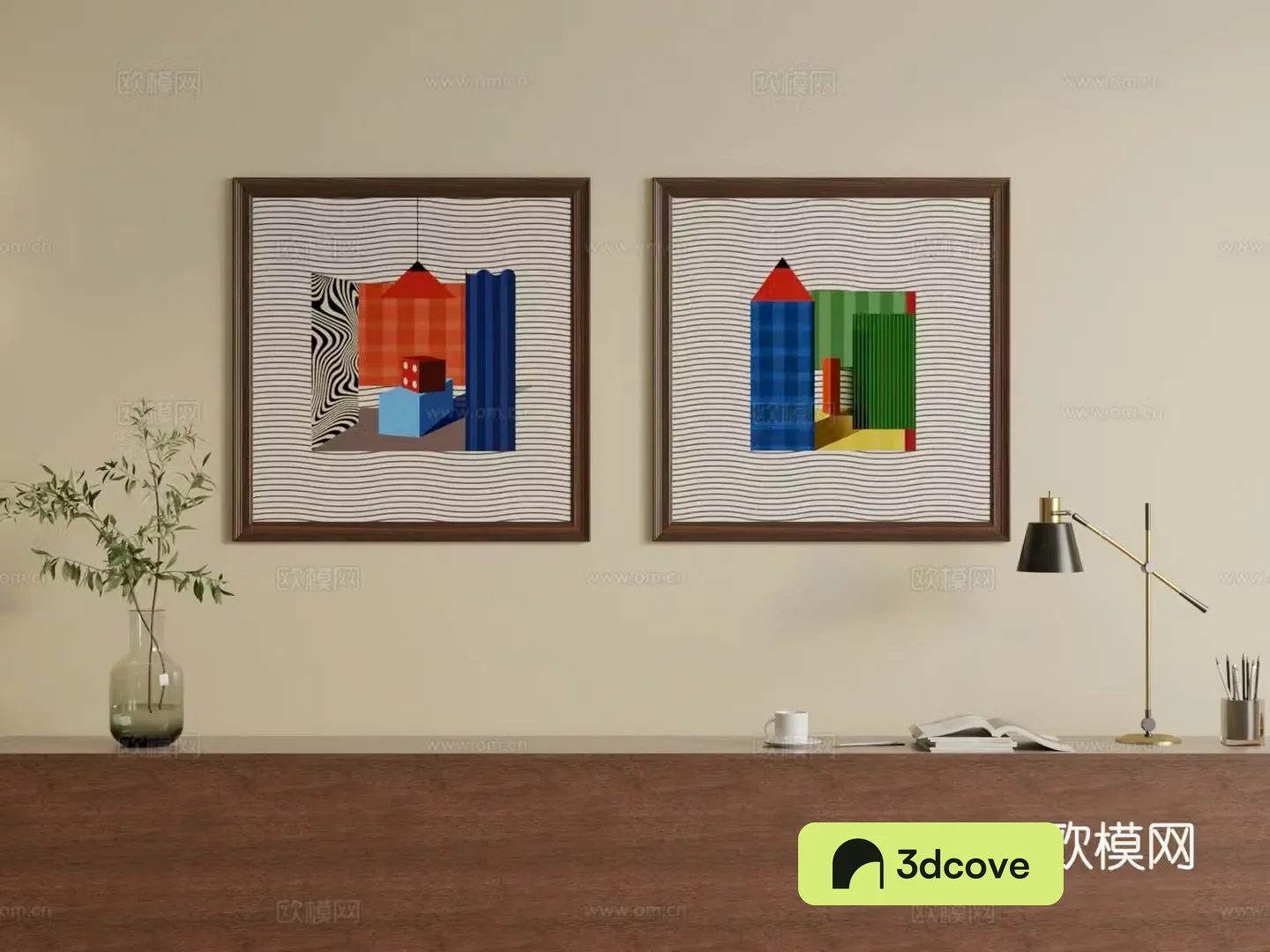 Bauhaus hanging painting