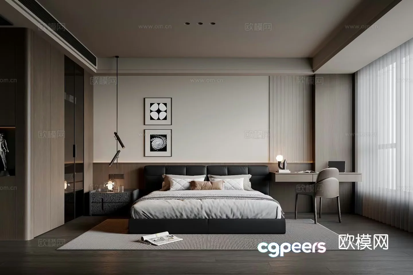 Modern Bedroom 3D Model – 21034 – VRAY Render