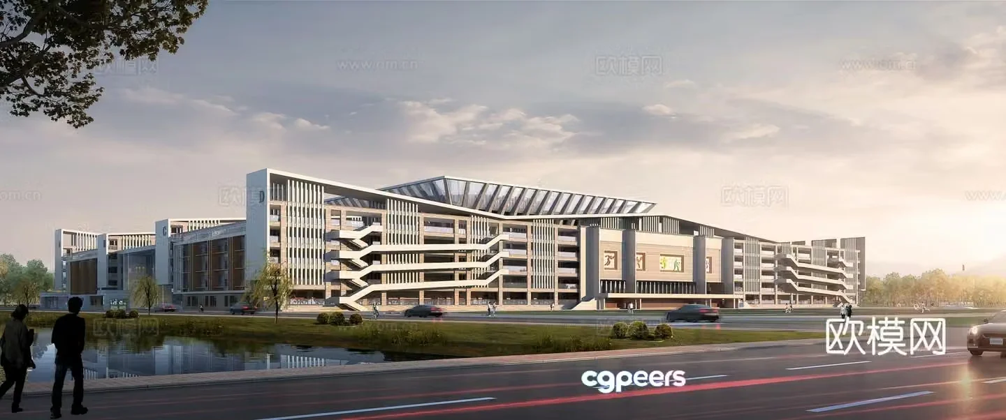 3D model of teaching building appearance