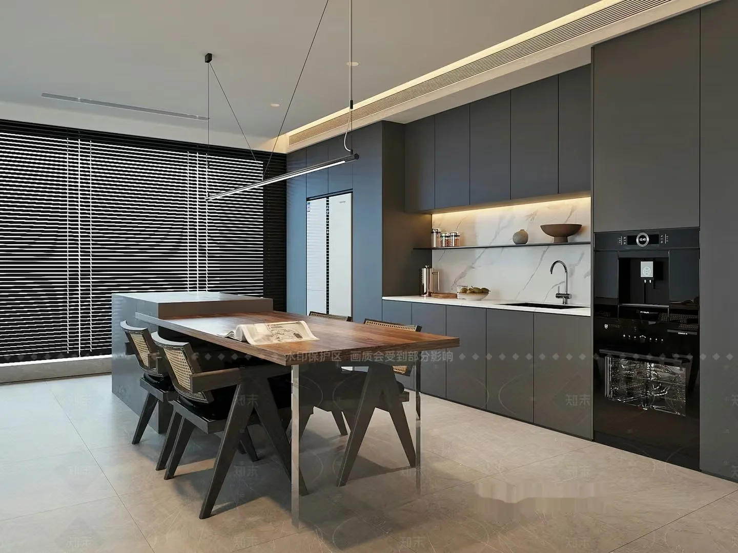 Modern Kitchen Table 3D Model – 188 – VRAY Render
