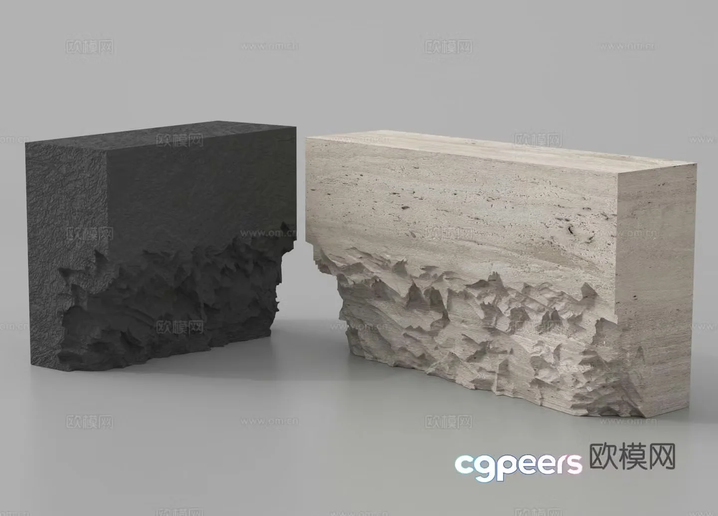 Front desk Reception desk Consulting desk Registration desk Stone table 3d model
