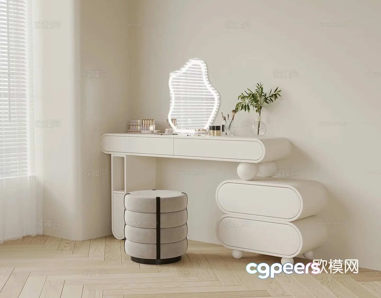 Modern dressing table 3d model