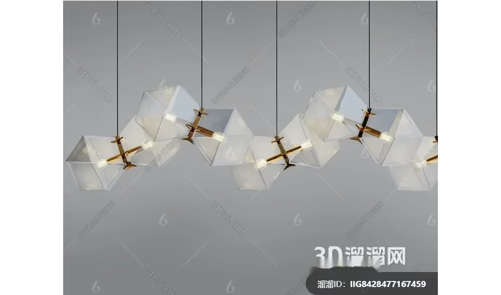 Gold Light Fixture 3D Model – 16549 – VRAY Render