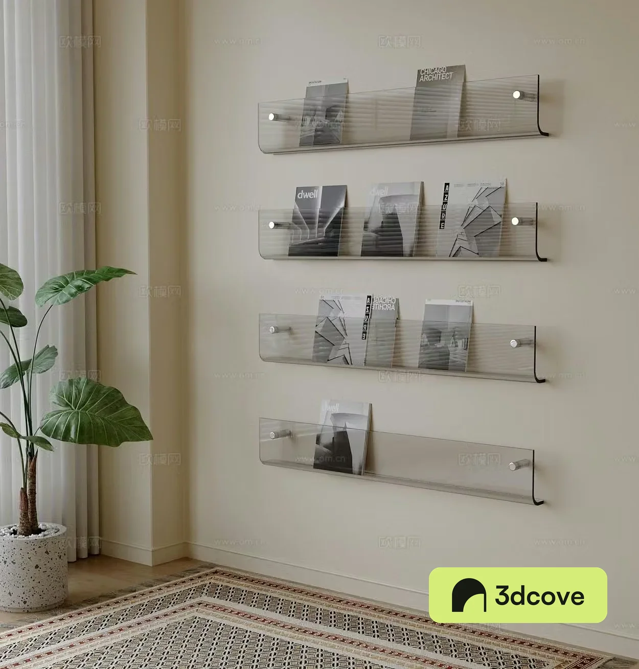 Modern wall cabinet wall mounted bookshelf magazine rack