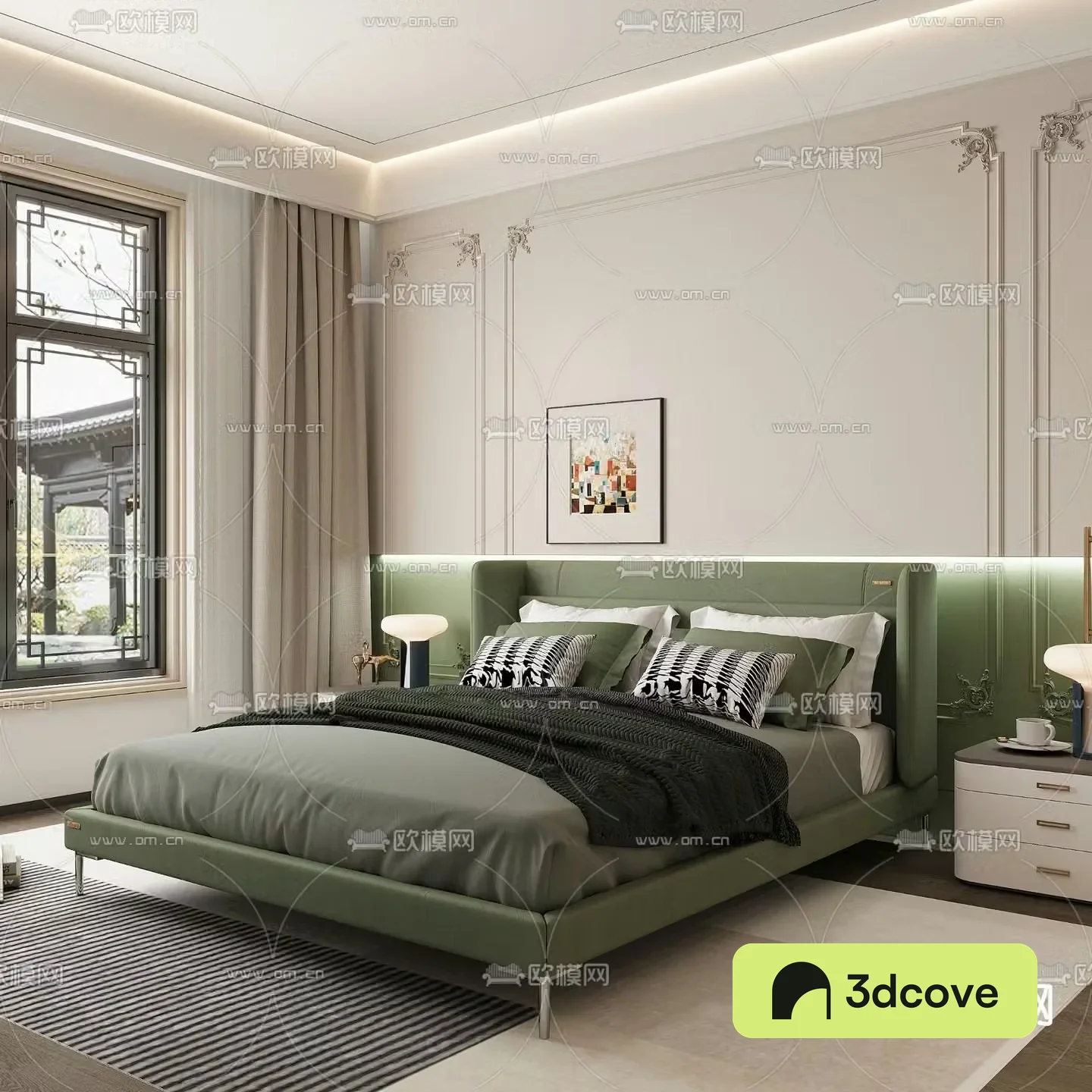 Modern double bed