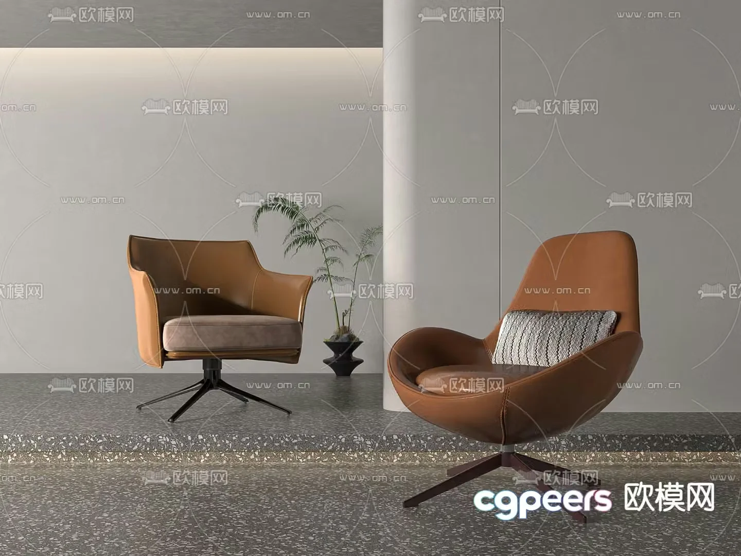 Modern leisure chair sofa chair 3d model