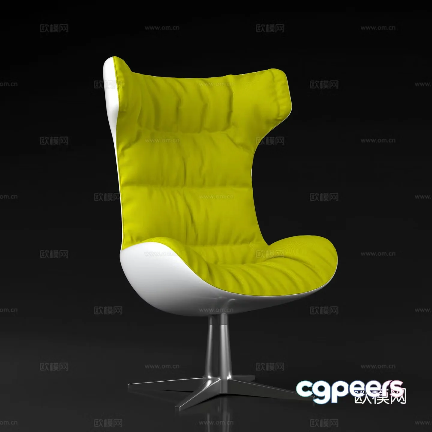 Modern office chair training chair meeting chair staff chair 3d model