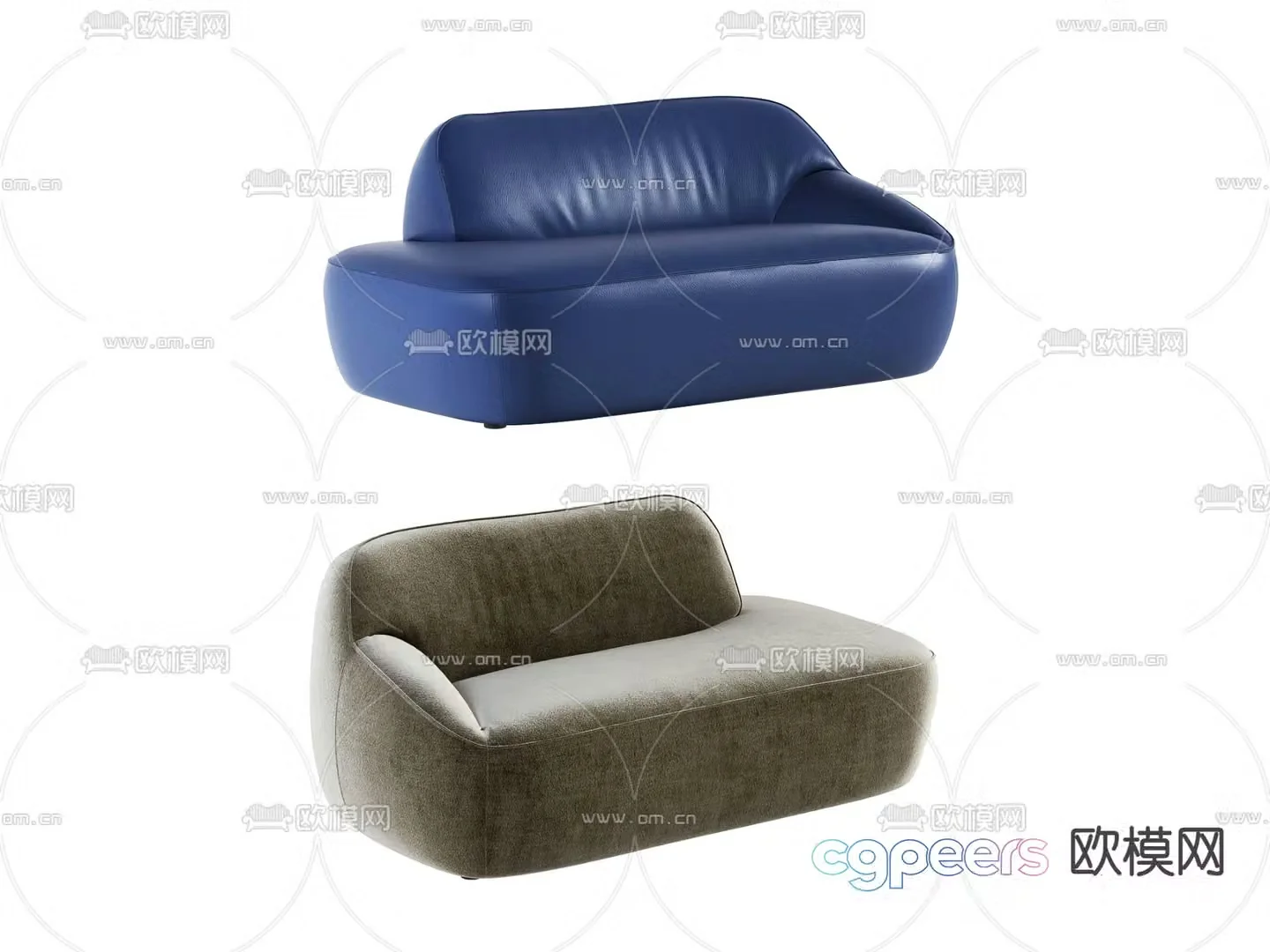 Casual sofa 3d model