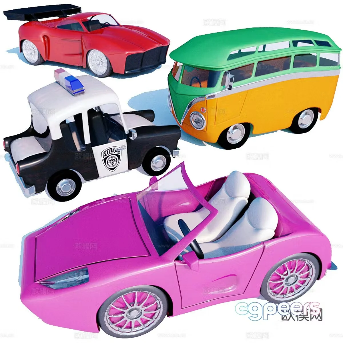 Toy car 3d model