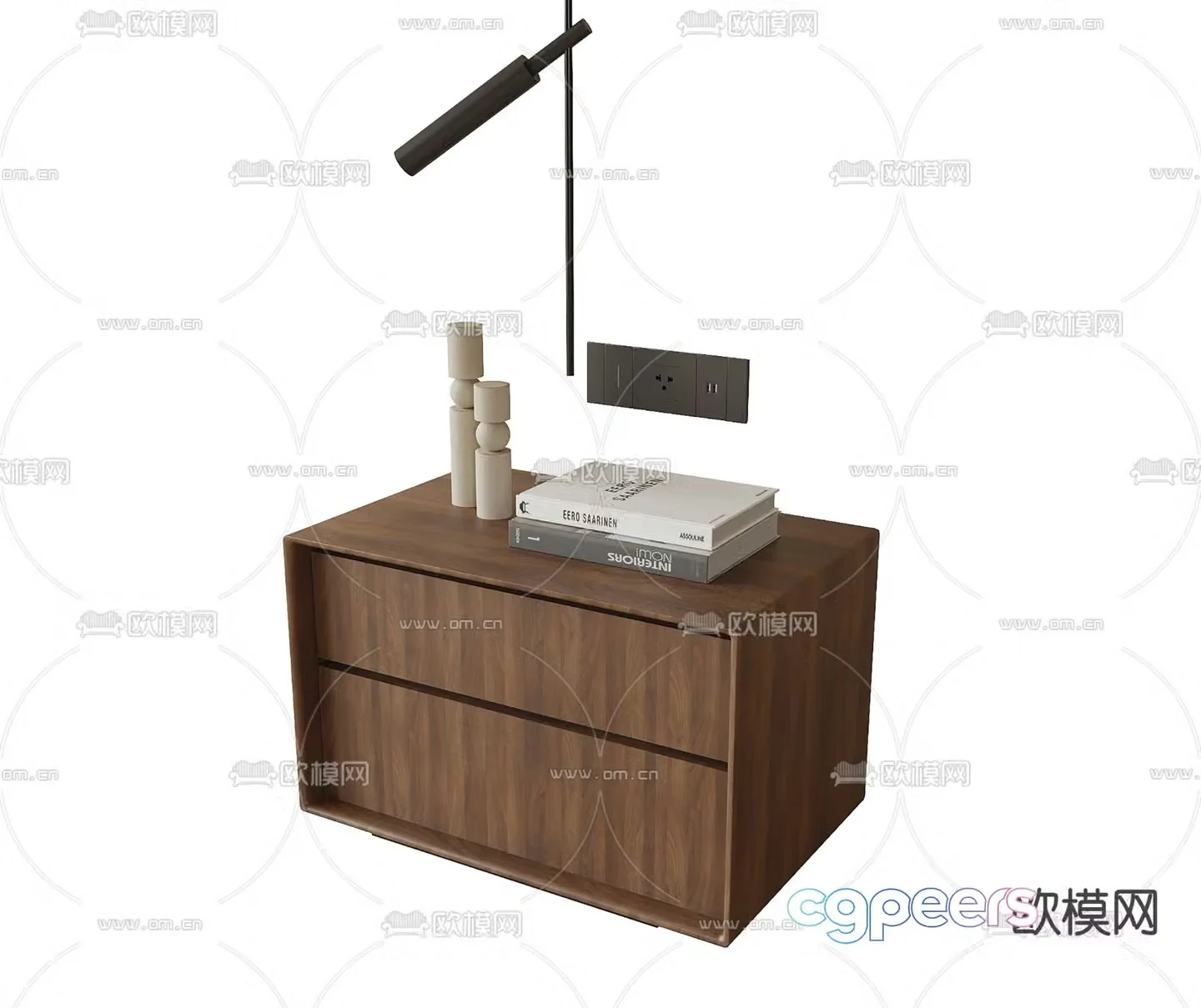 Modern bedside table 3d model