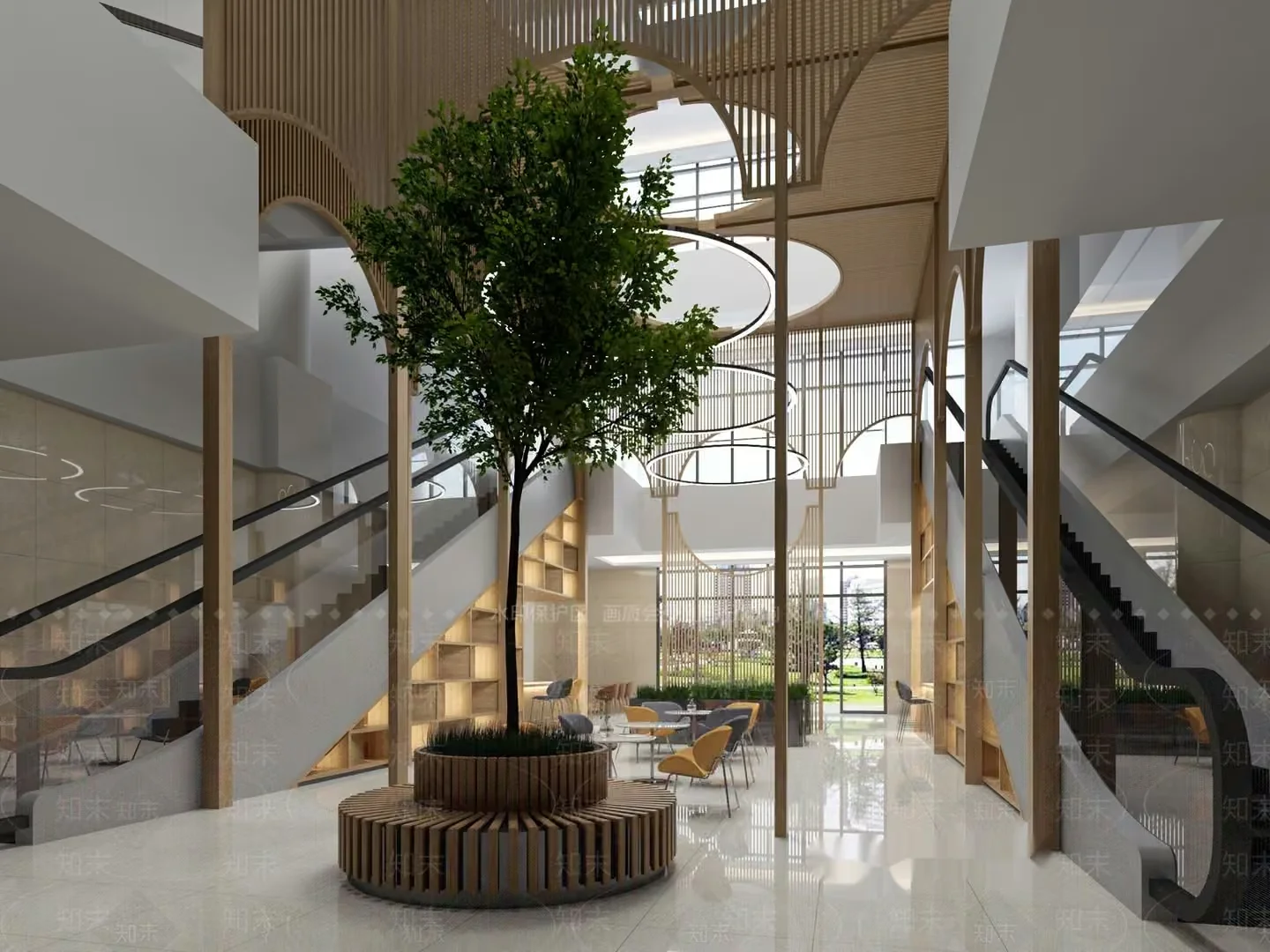 Modern Indoor Space 3D Model – 18852 – VRAY Render