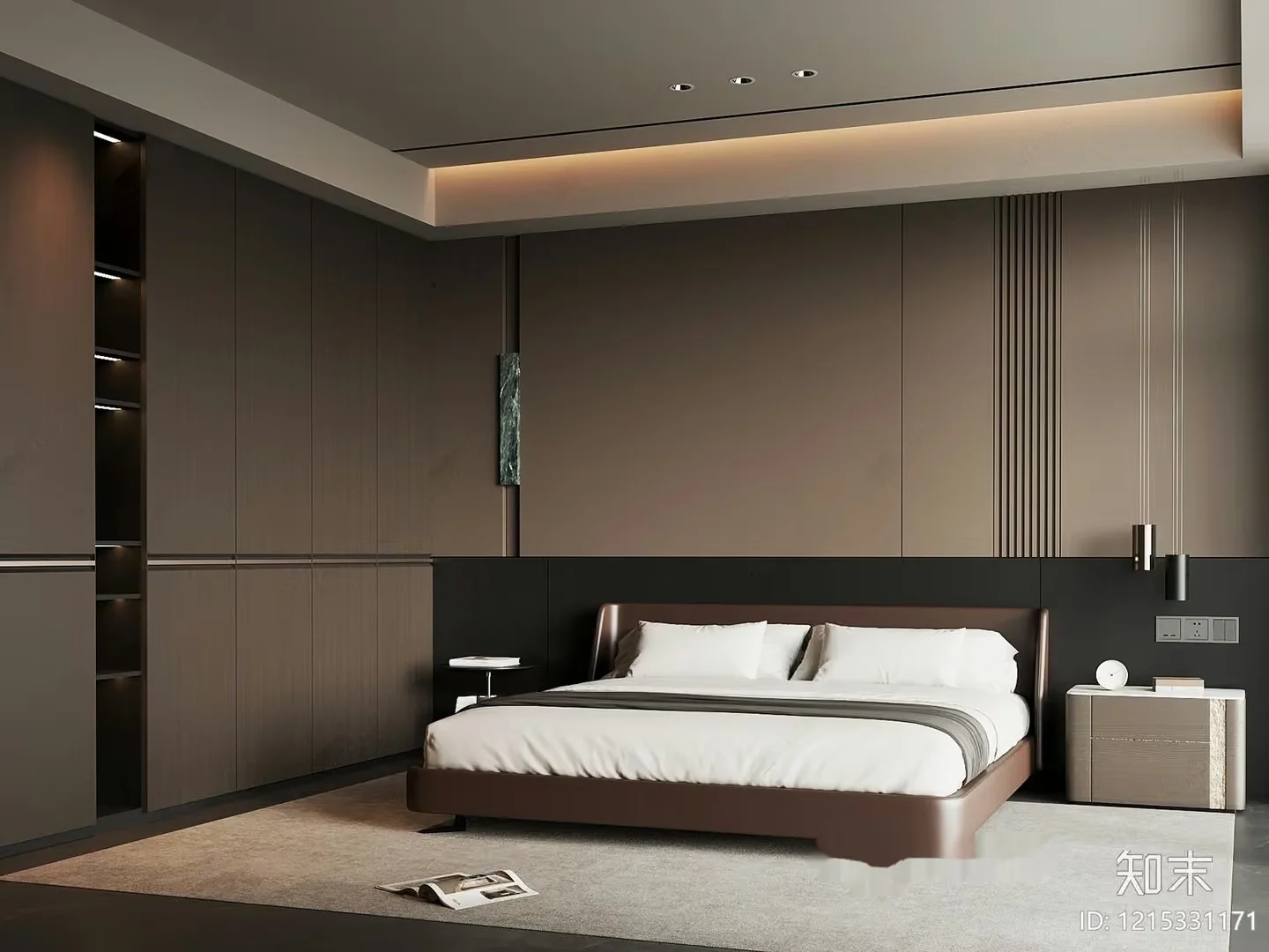 Modern Bedroom Design 3D Model – 7920 – VRAY Render