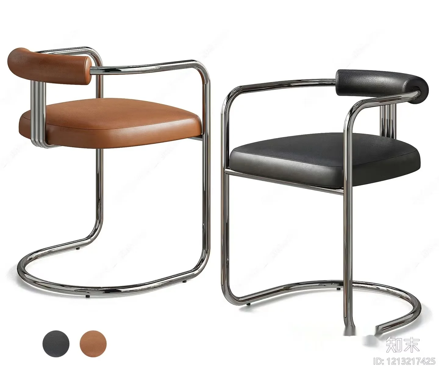 Brown And Black Chair 3D Model – 3919 – VRAY Render