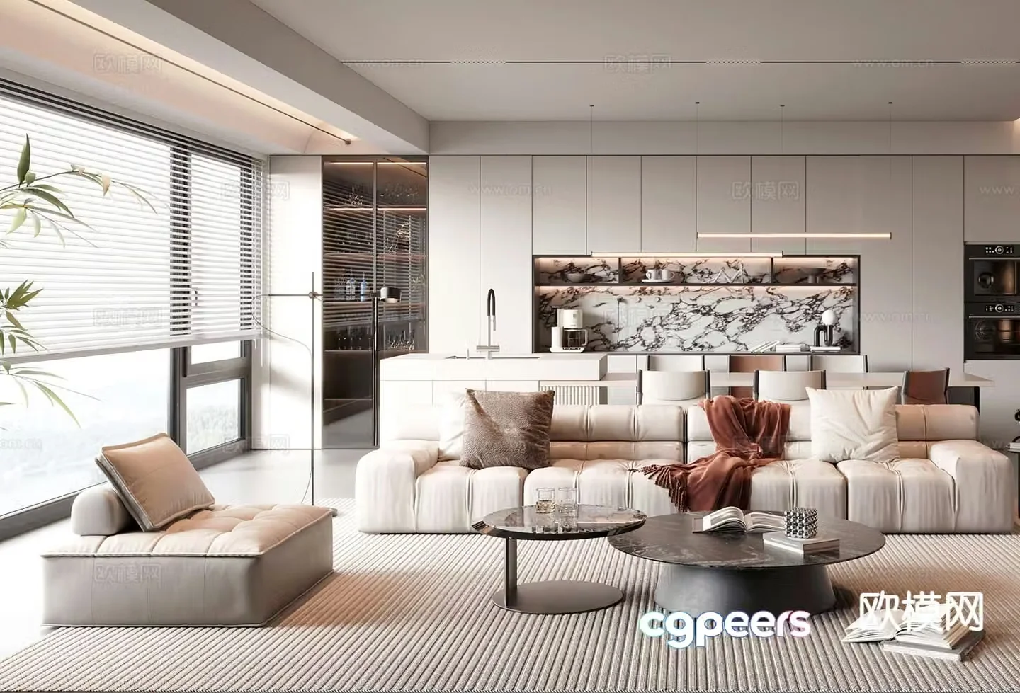 Modern living room 3d model
