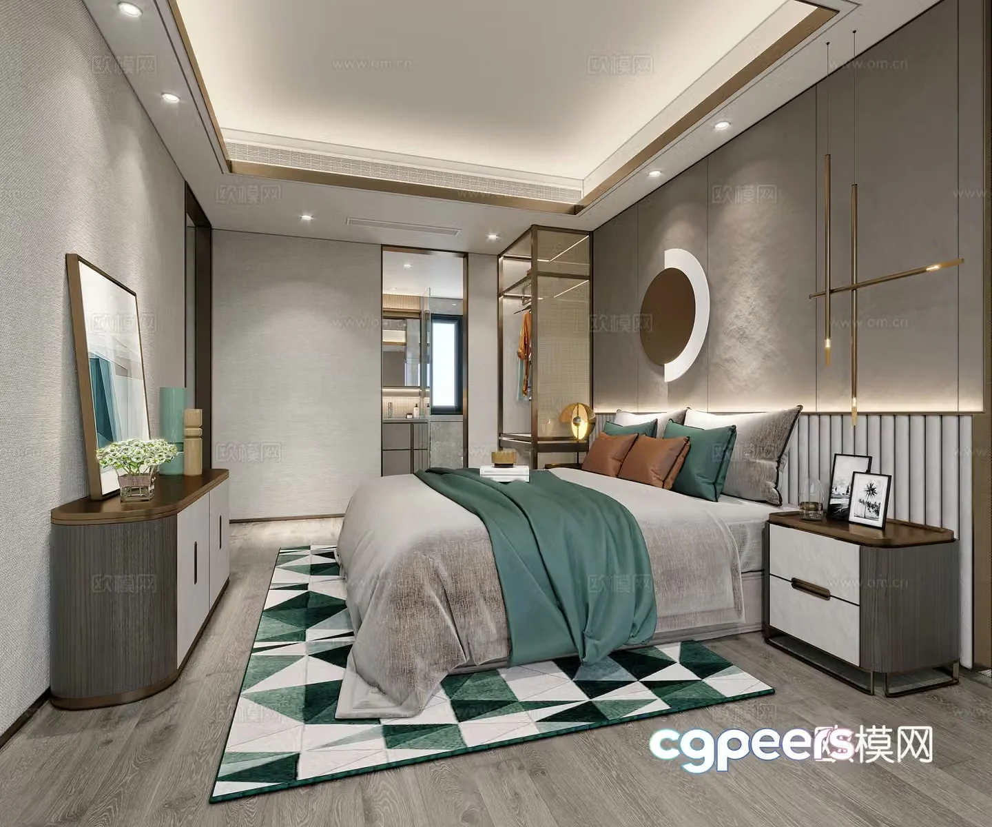 Anxi Yujing Mansion Bedroom Master Bedroom 3D Model