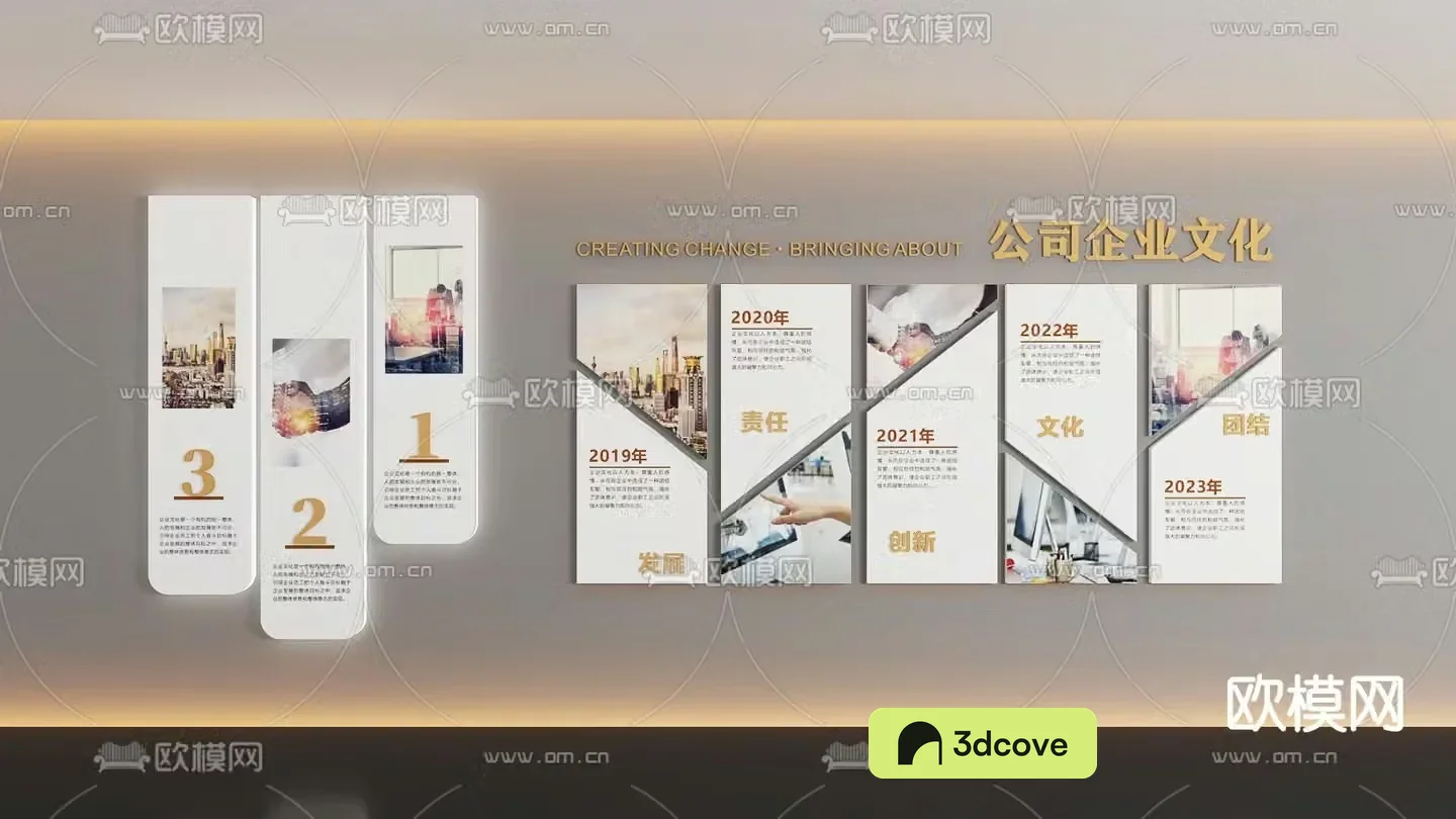 Corporate Culture Wall Promotional Column Slogan Company Development Wall