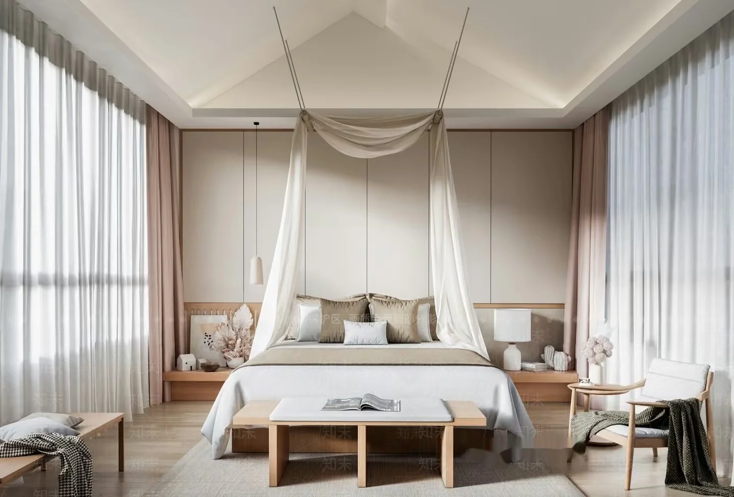 Cozy Modern Bedroom 3D Model – 5148 – VRAY Render