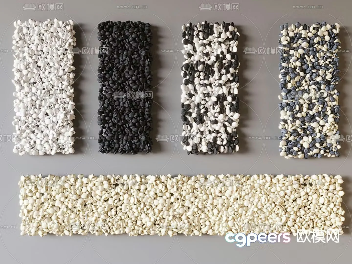 cobblestone gravel landscape stone 3d model