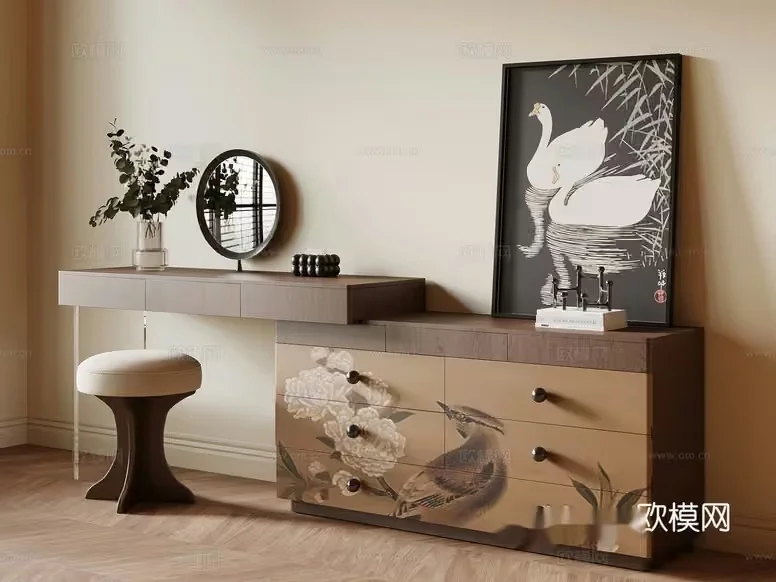 Modern Dresser 3D Model – 17069 – VRAY Render
