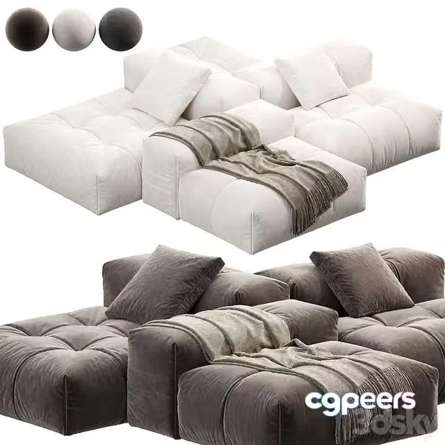 3ds Max Free – PIXEL Sofa by Saba Italia, sofas (3 color)