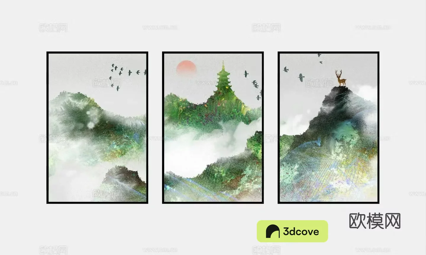 New Chinese style landscape painting decorative painting