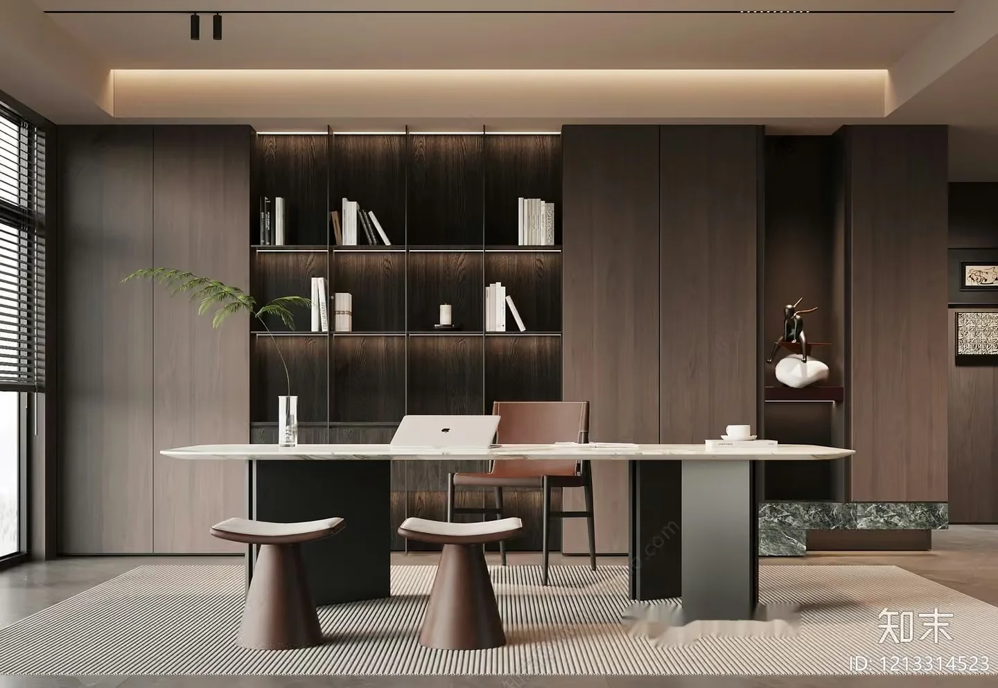 Modern Office Space 3D Model – 4461 – VRAY Render