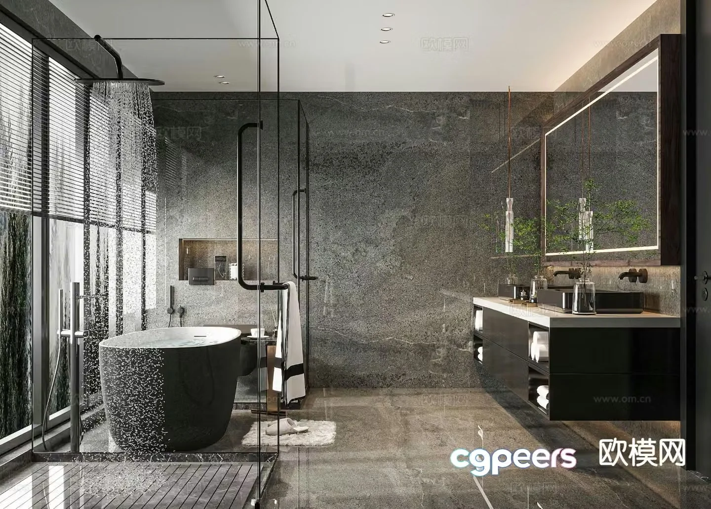 Modern bathroom bathroom toilet 3d model