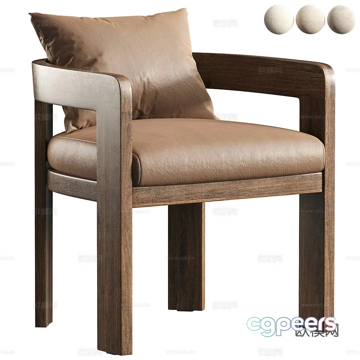 New Chinese Jackson dining chair 3d model