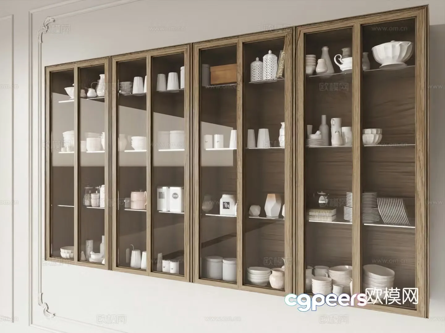 Modern cabinets wall cabinets cupboards 3d model