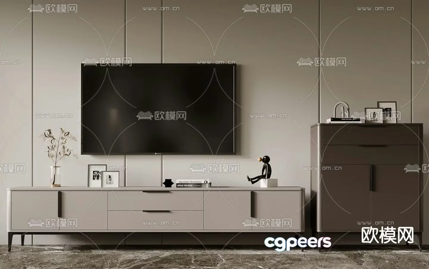Modern TV cabinet 3d model