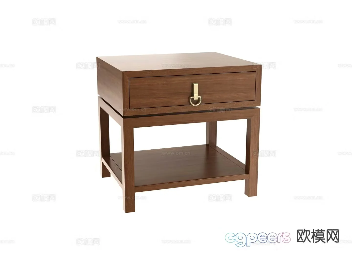 New Chinese style bedside table 3d model