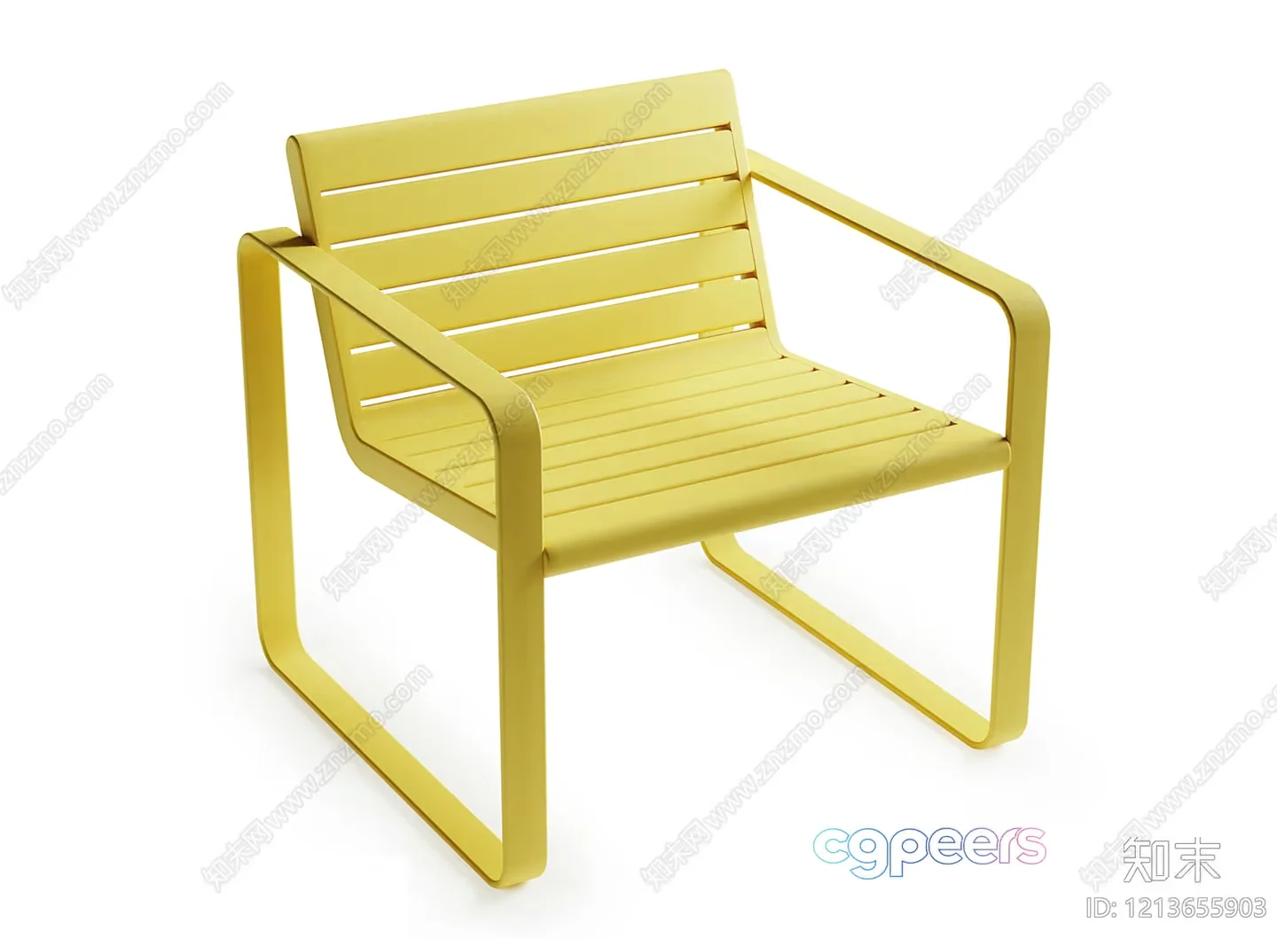 A Yellow Chair 3D Model – 17757 – VRAY Render