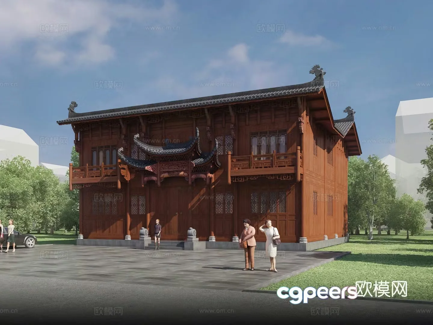 Chinese villa 3d model