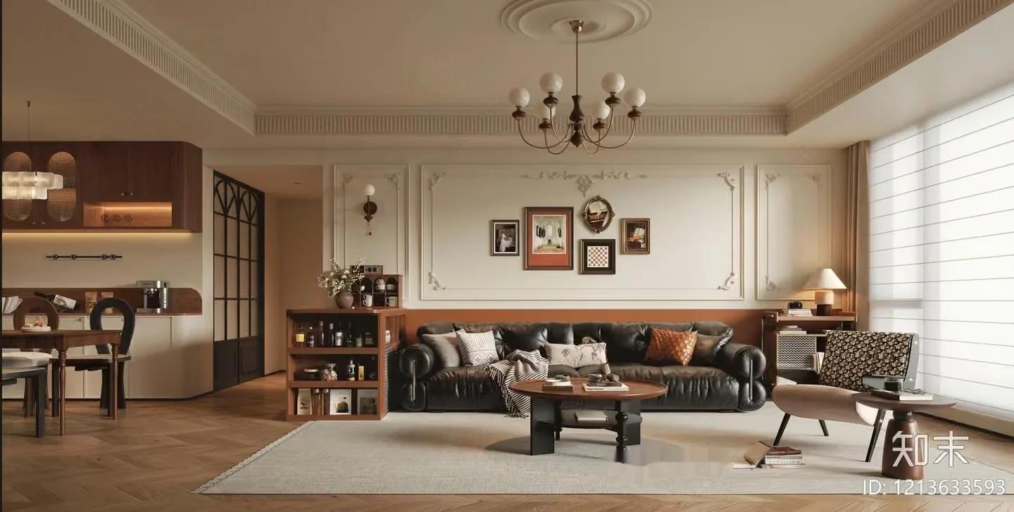 Modern Living Room 3D Model – 5855 – VRAY Render