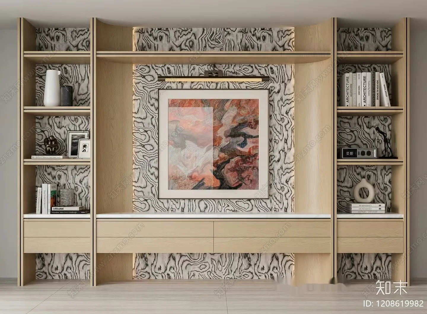 Modern Entertainment Center 3D Model – 960 – CORONA Render