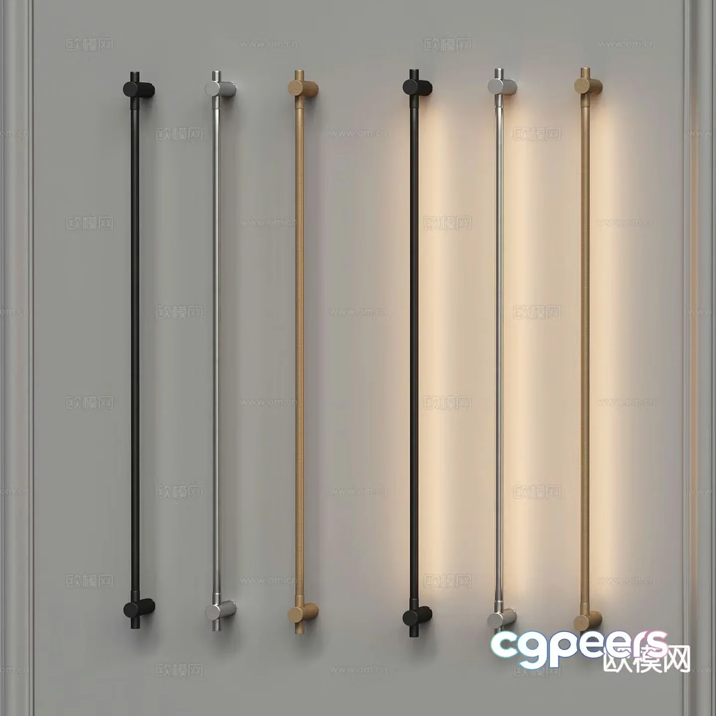 Modern wall light metal wall light 3d model