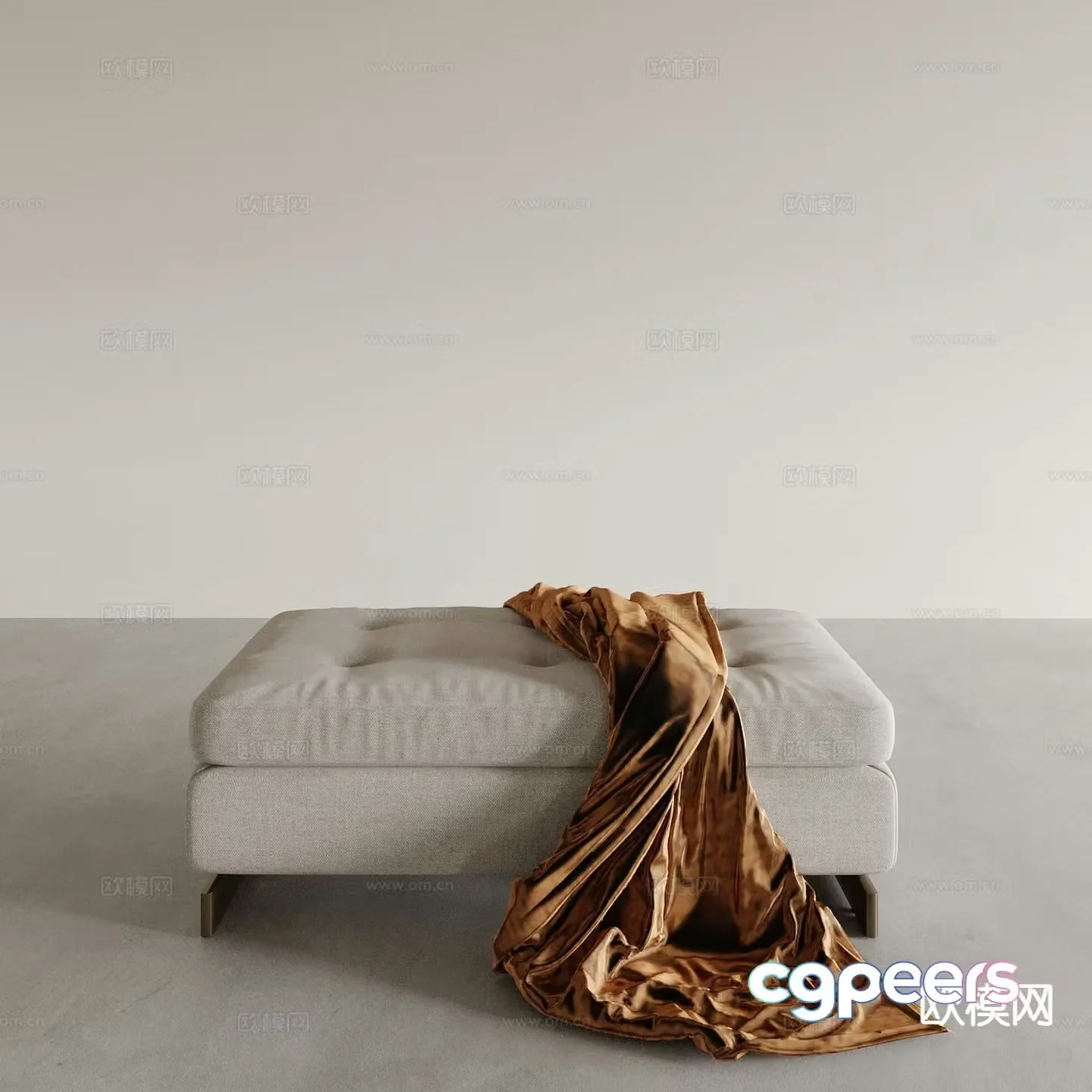 Modern stool shoe changing stool makeup stool 3d model