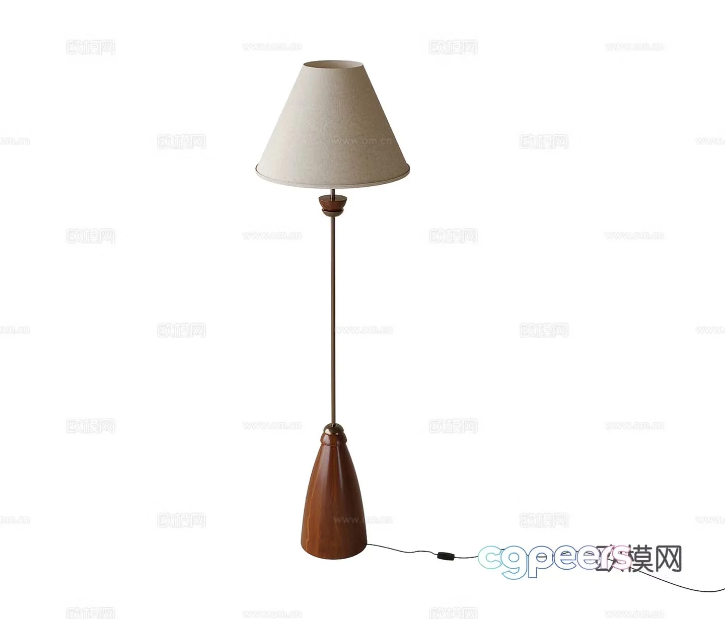 Medieval style floor lamp 3d model