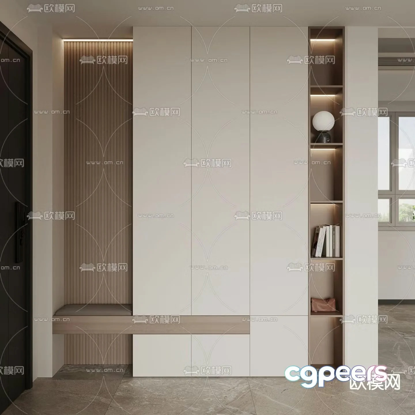 Entrance shoe cabinet 3D model