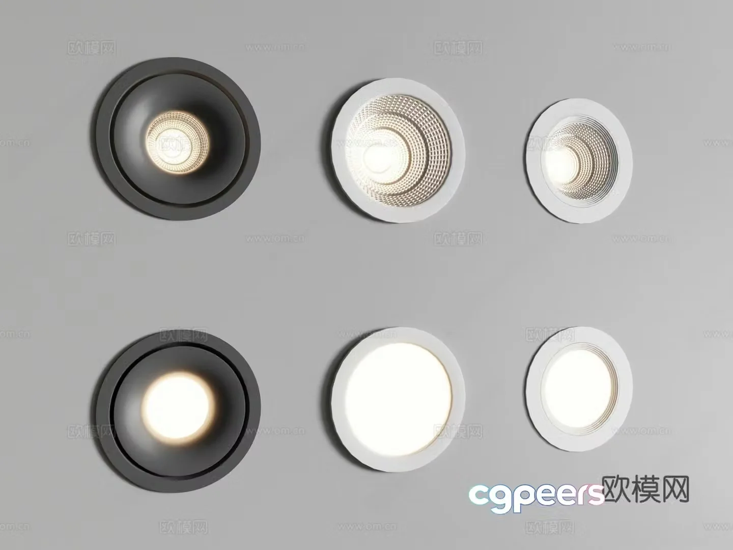 Modern recessed downlight spotlight 3d model