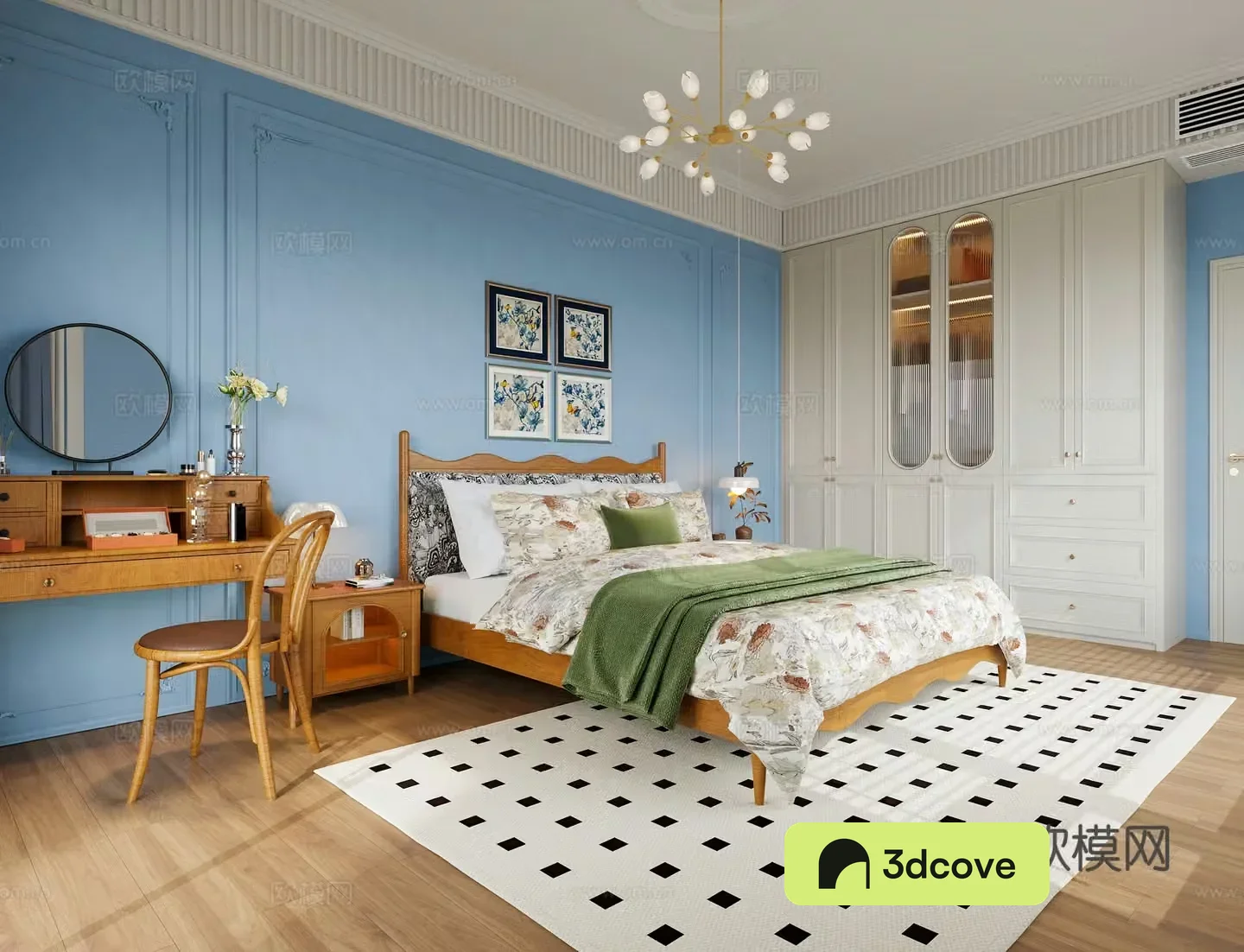 French bedroom retro bedroom French retro dressing table French cream style bedroom retro bed