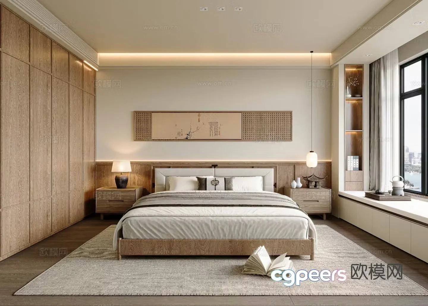 Middle-aged Song style bedroom 3D model