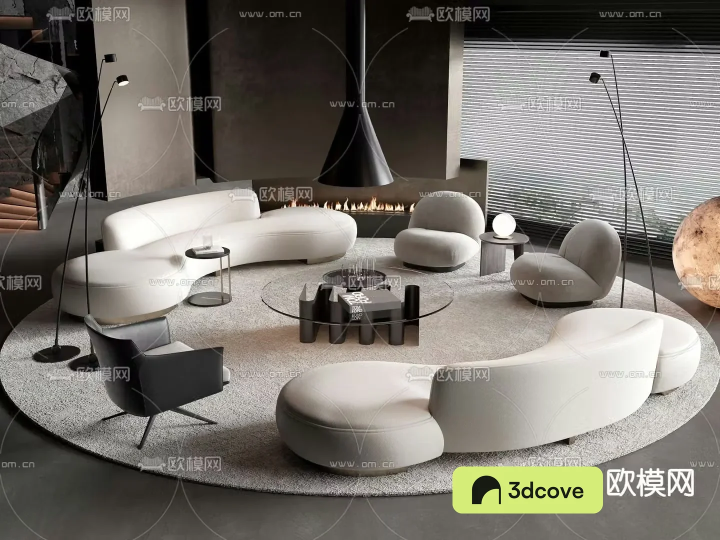 Curved sofa modular sofa