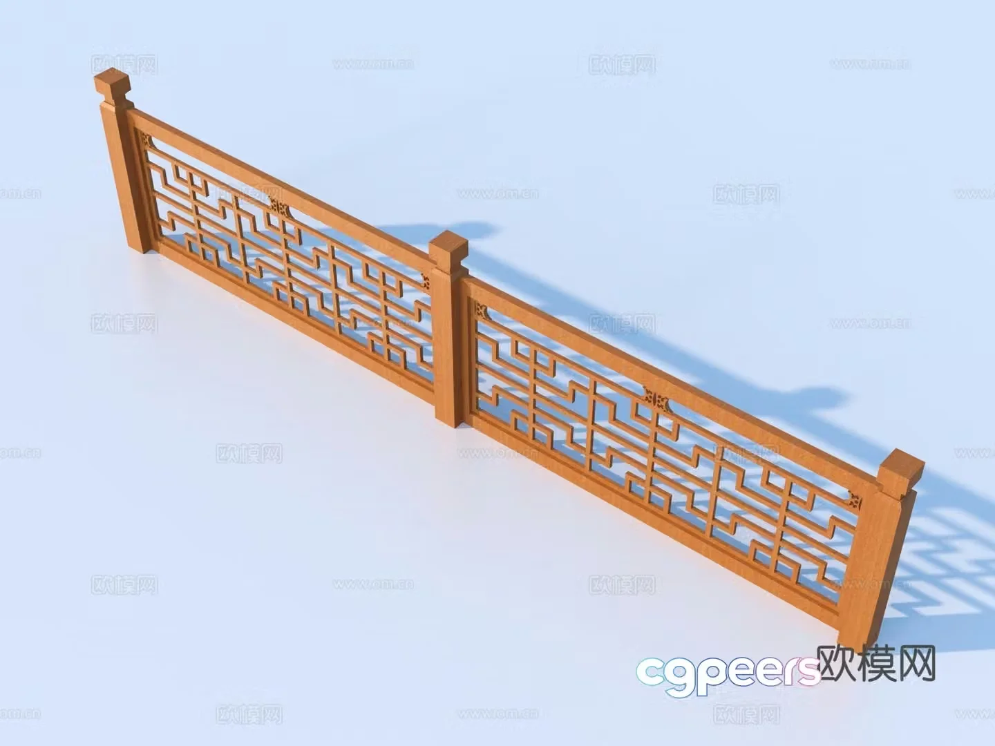 Fence Guardrail Railing 3d Model