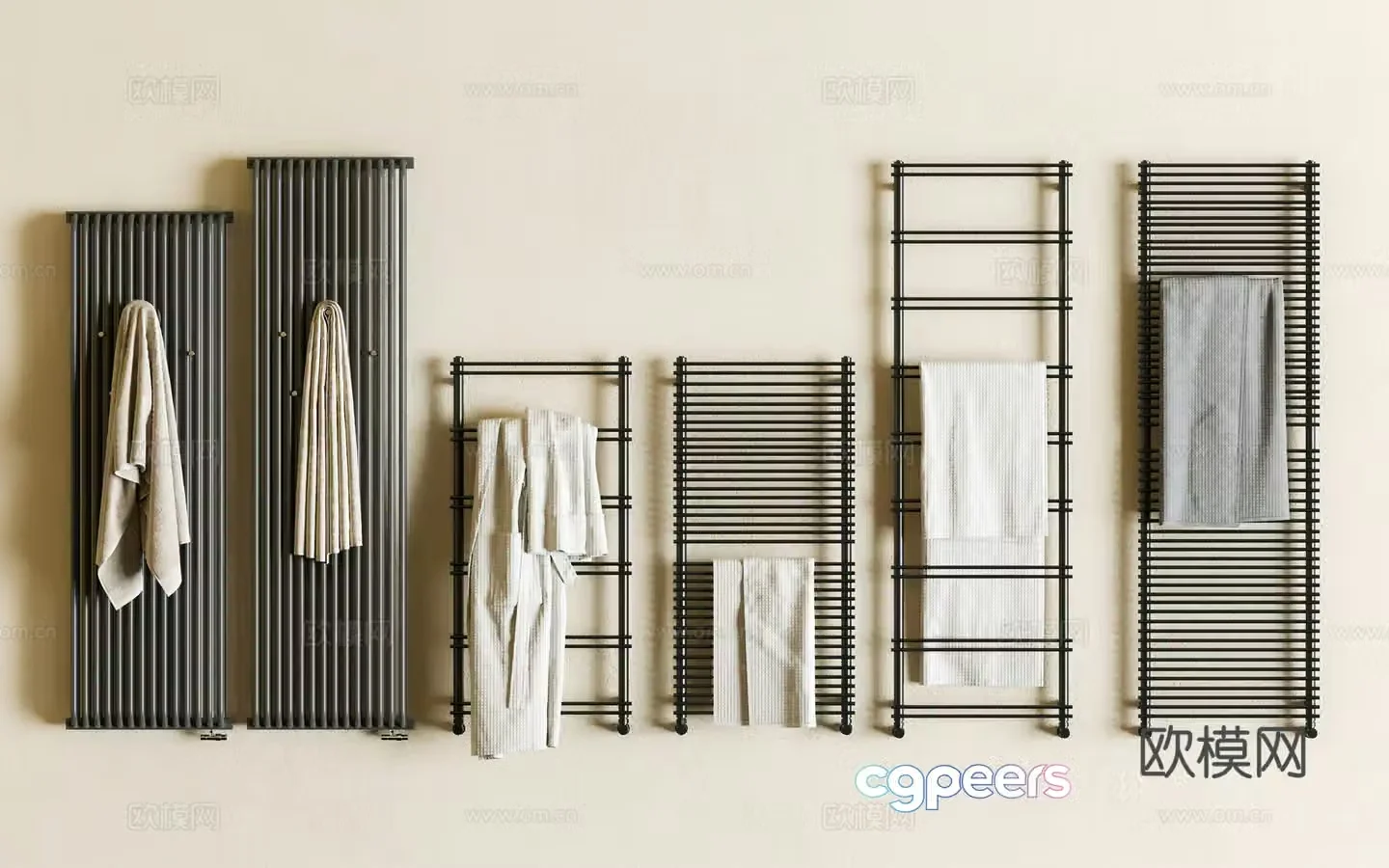 Modern electric towel rack hardware rack towel rod bathroom small items storage rack toiletries 3D model