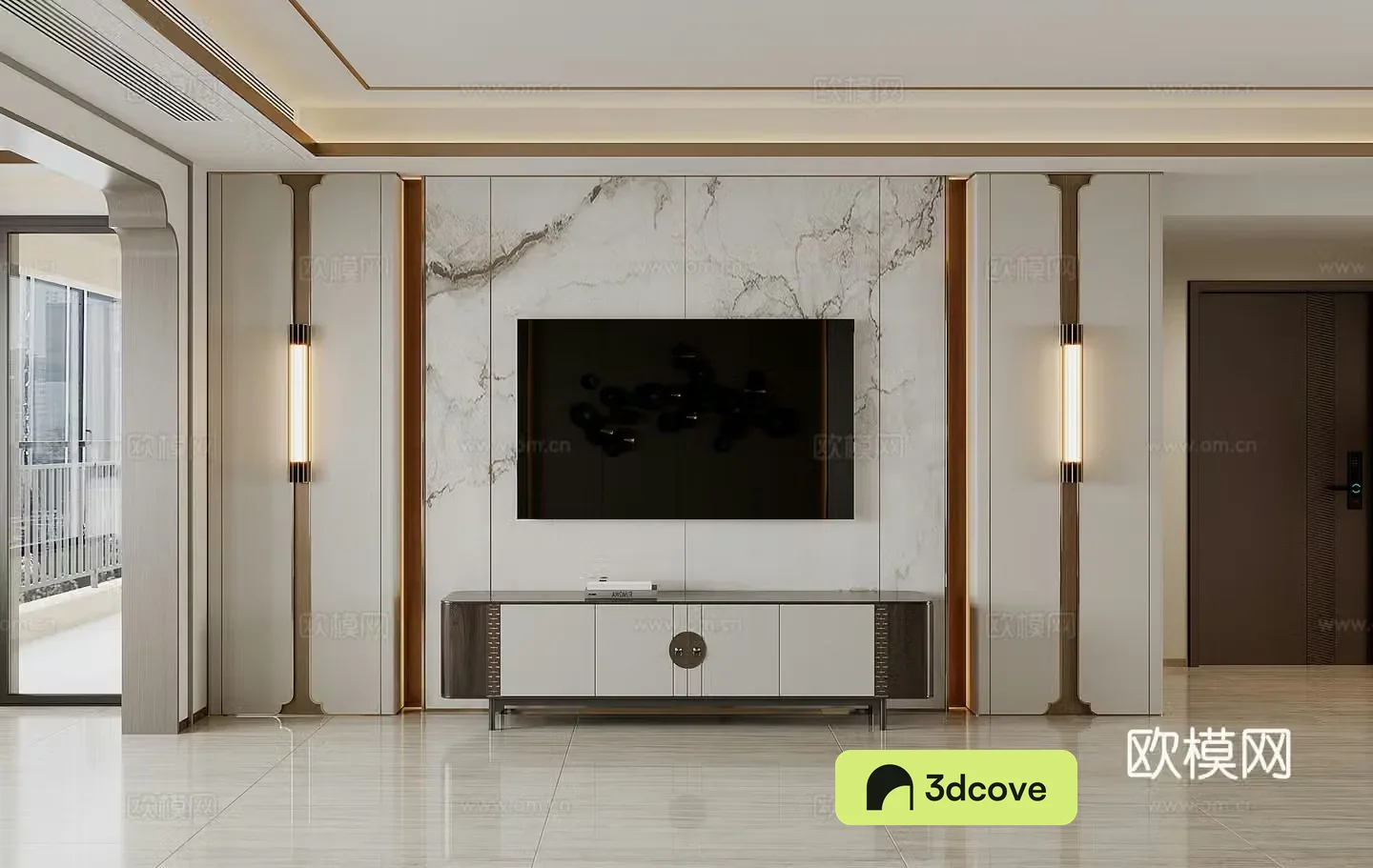 New Chinese style background wall