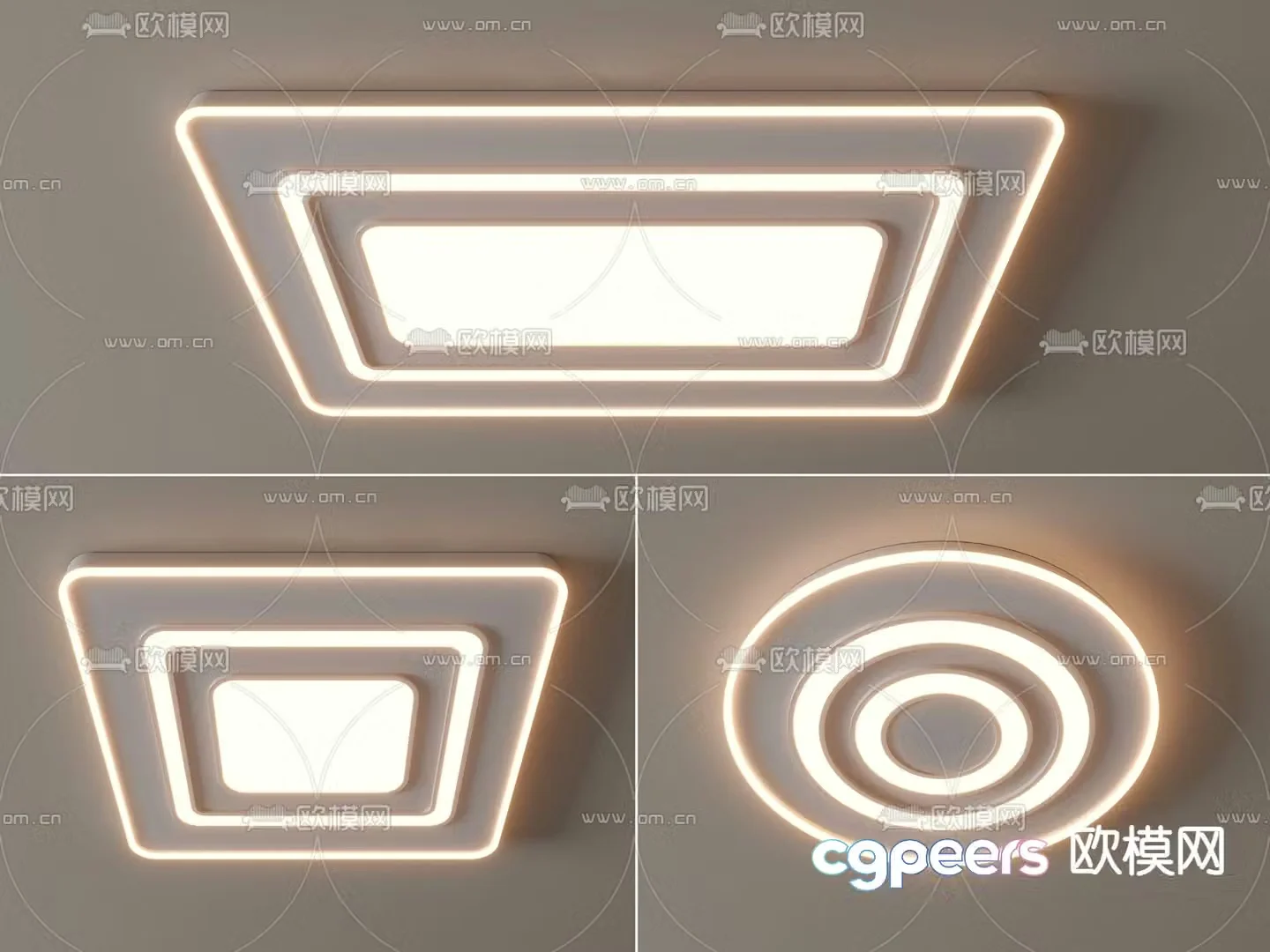 Modern ceiling lamp Square ceiling lamp 3d model